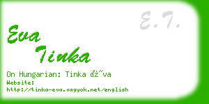 eva tinka business card